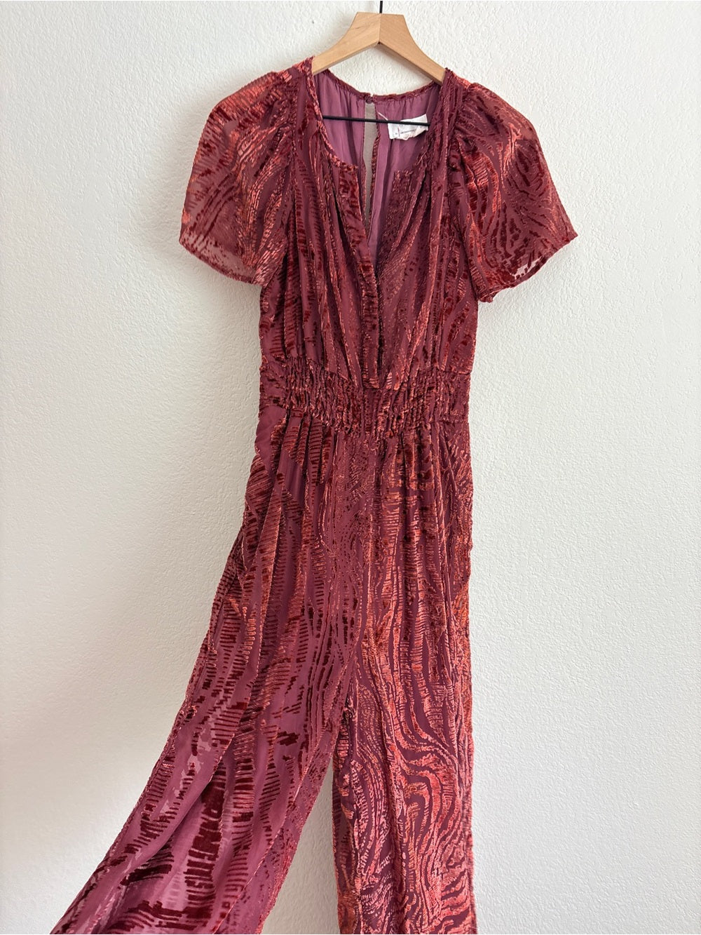 Anthropologie Somerset Jumpsuit in Velvet Burnout (XS)