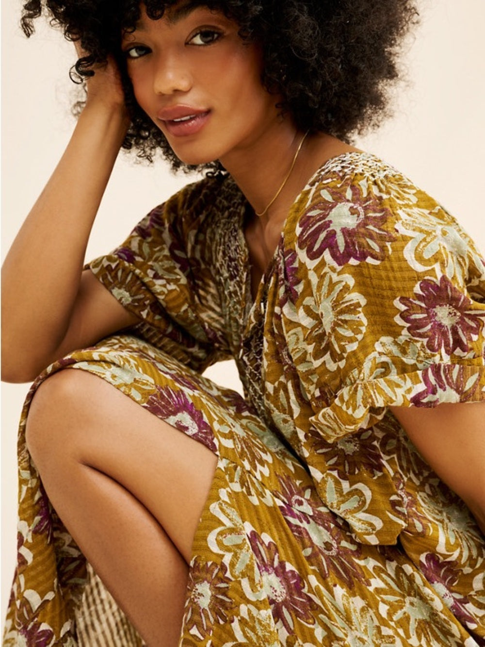 Free People Casting Shadows Midi Dress (M)