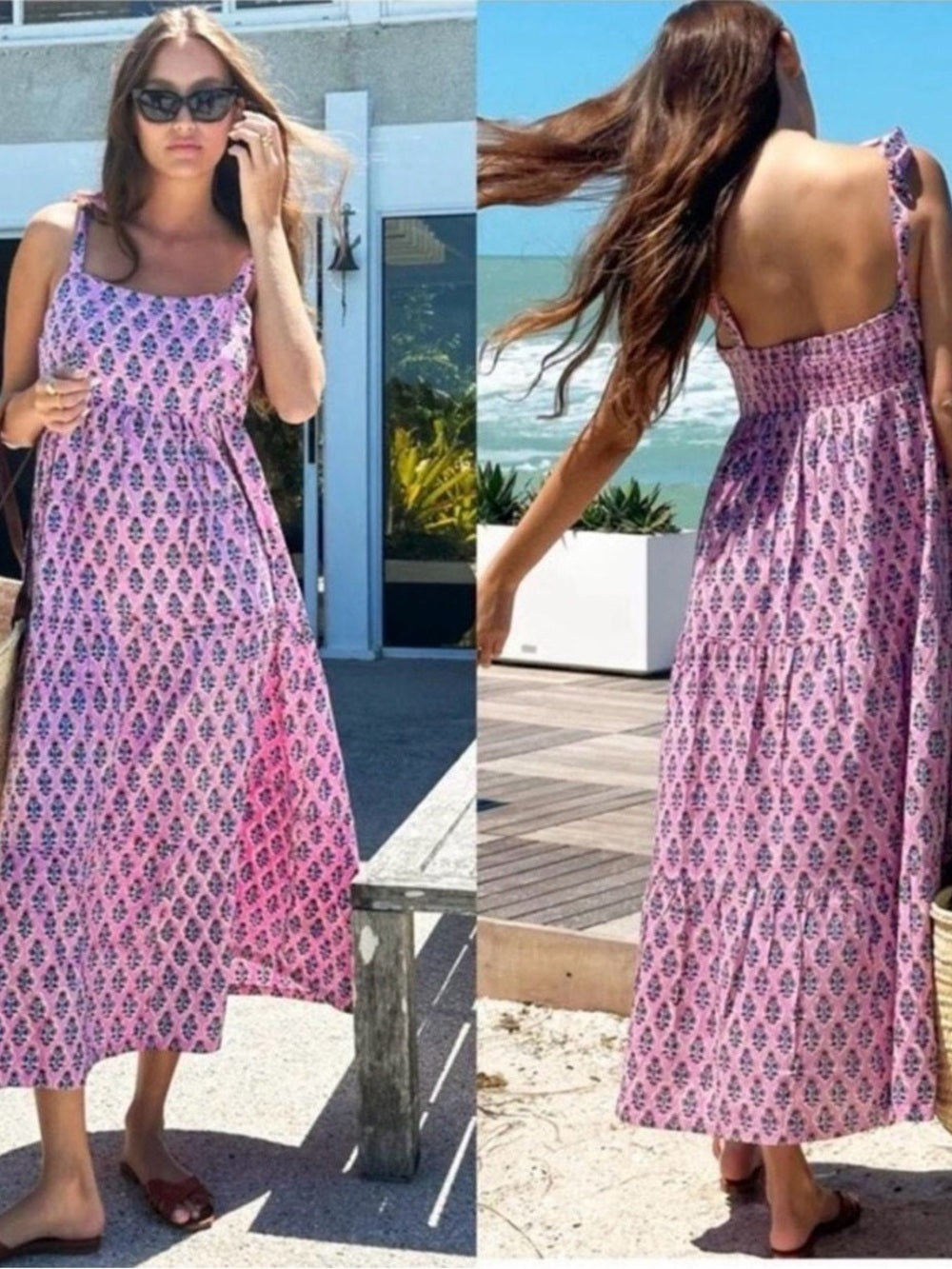 India Collection Emerson Fry Sara Tie Dress (L)