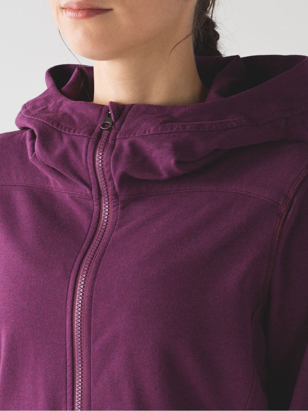 Lululemon Belle Hoodie in Heathered Red Grape Zip Up Jacket (12)