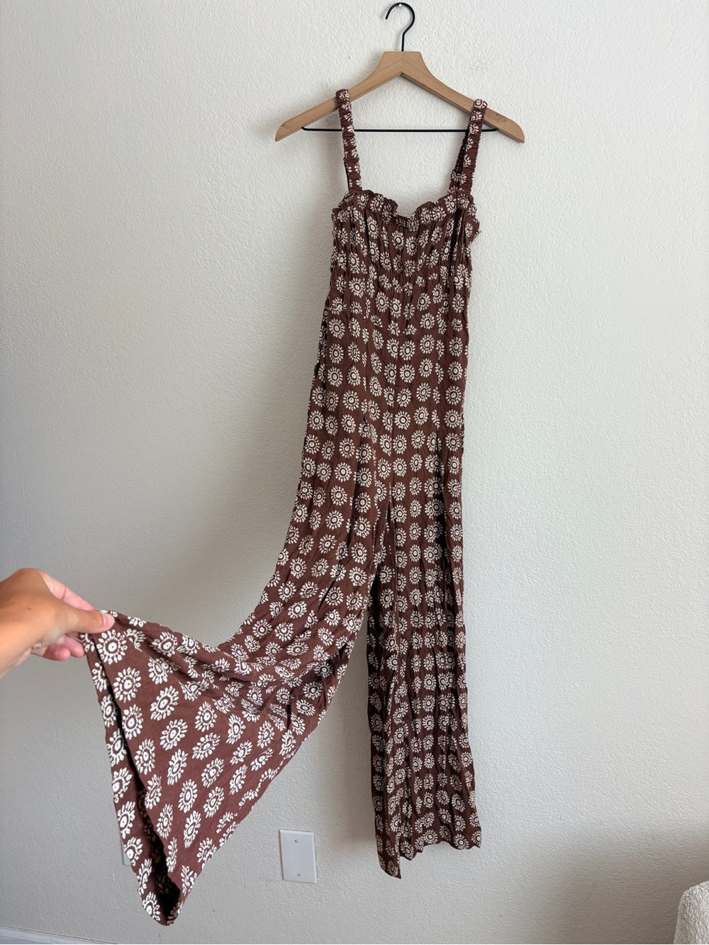 UO Boho Ecote Linen Strappy-Back Jumpsuit (S)