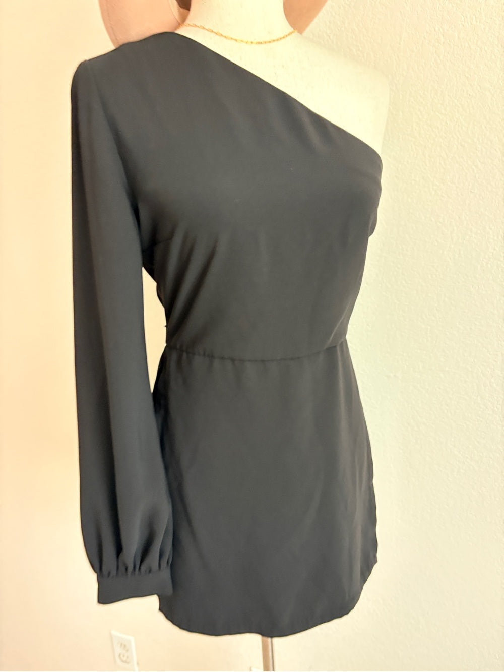 Amanda Uprichard X Revolve One Shoulder Black Romper (S)