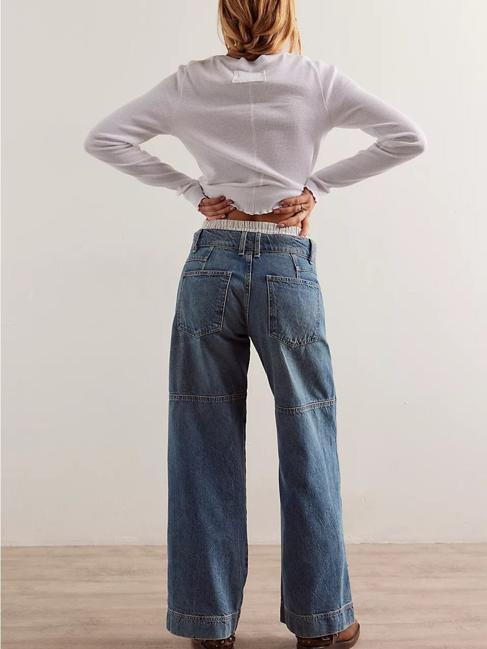 Free People Benji Relaxed Wide Leg Jeans (24)