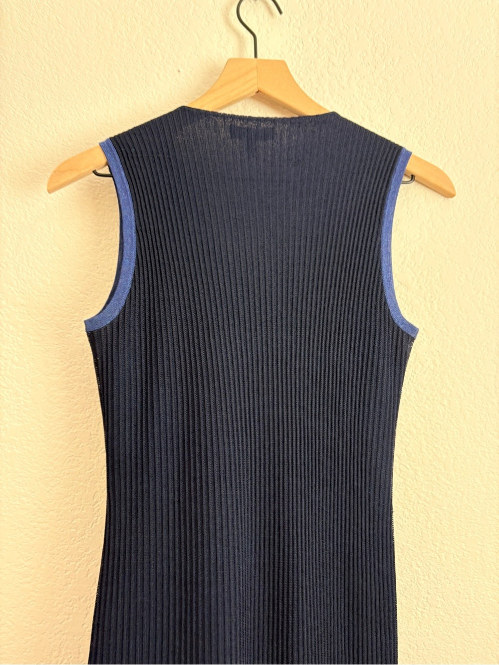 Rag & Bone Cora Ribbed Midi Dress in Navy Blue (M)