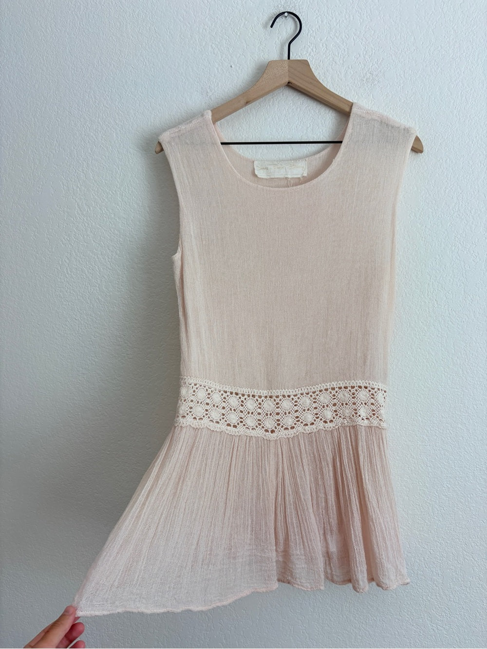 Jen’s Pirate Booty Gauzy Blush Pink Top (S)