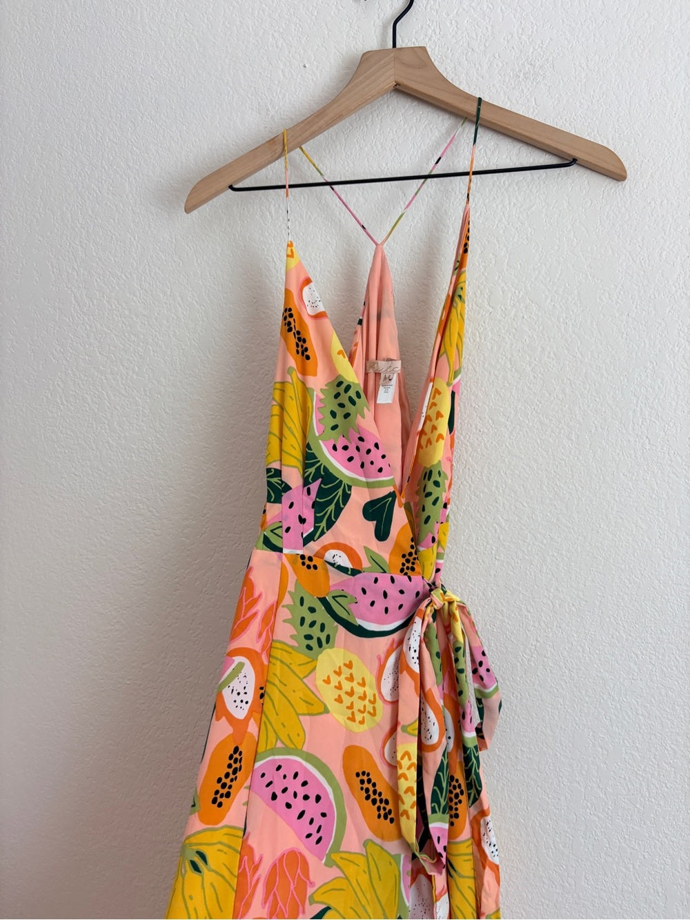 Hutch Fruit Print High Low Wrap Dress (M)