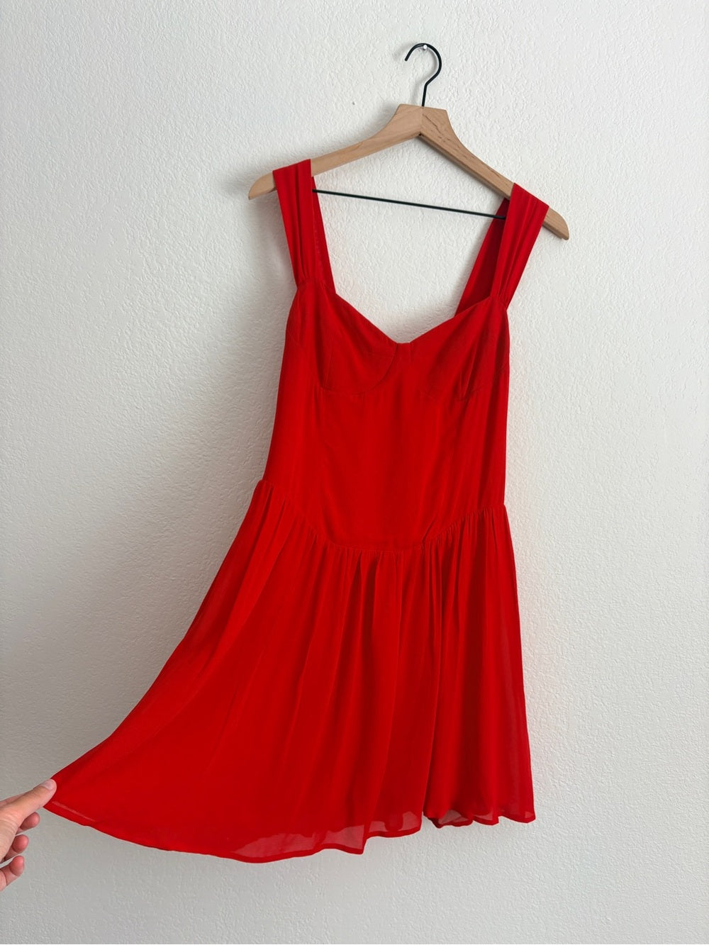 Reformation Taiga Dress Square-Neck Fit & Flare Dress (10)