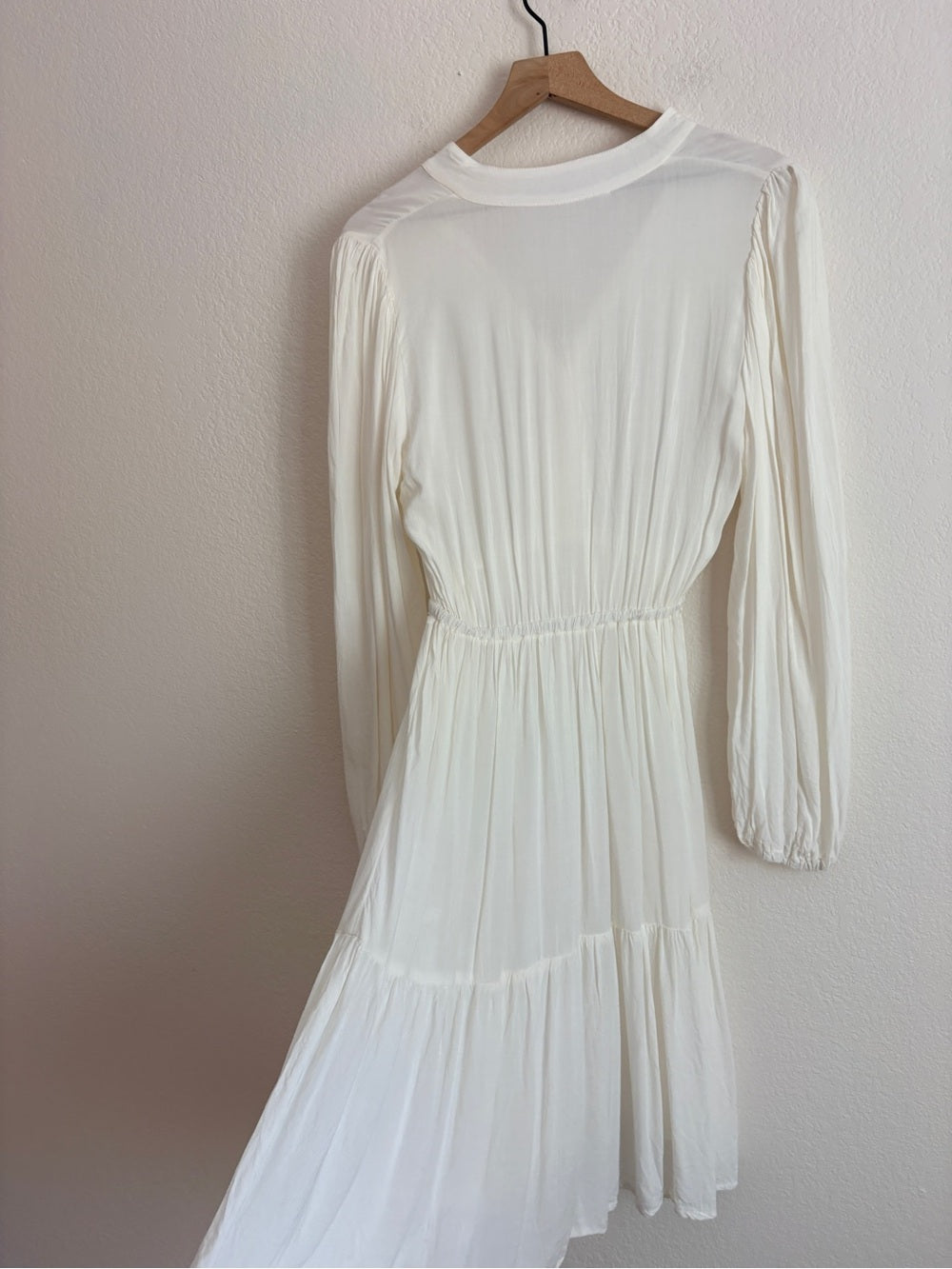 Jen's Pirate Booty Cream Long-Sleeve Button Front Dress (S)