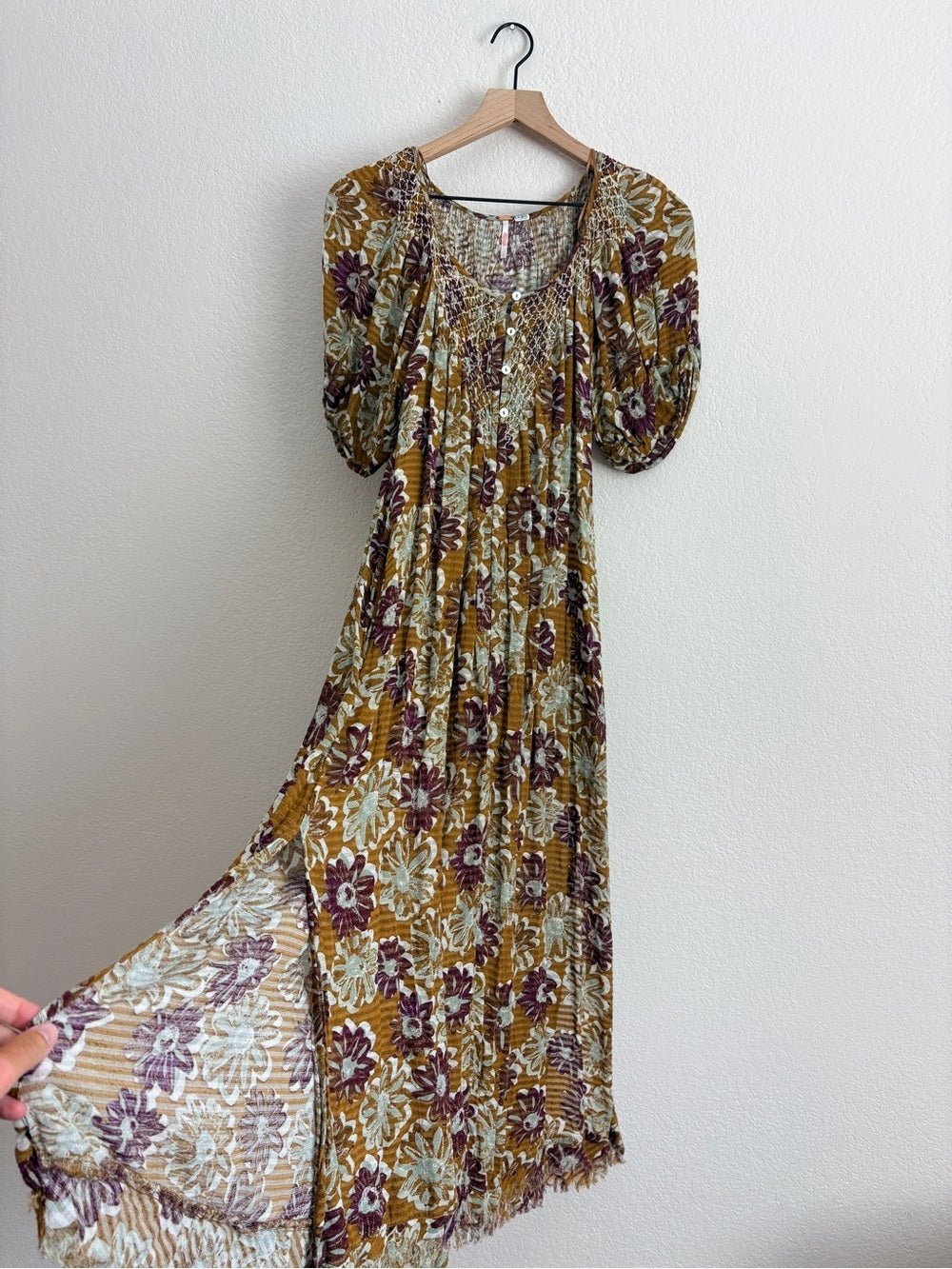 Free People Casting Shadows Midi Dress (M)
