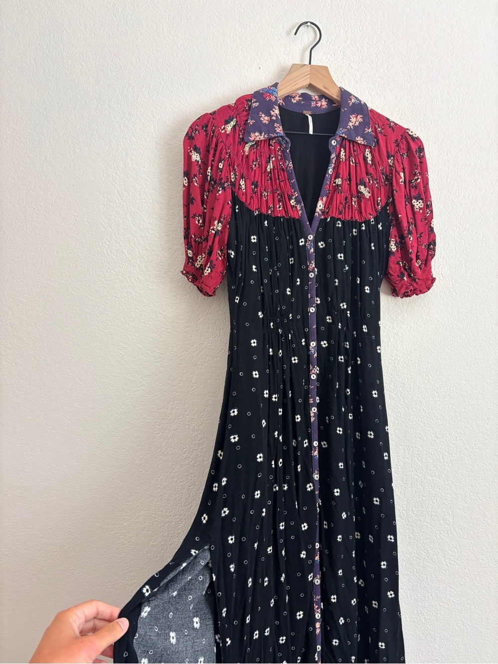 Free People Nora Button Up Midi Dress (S)