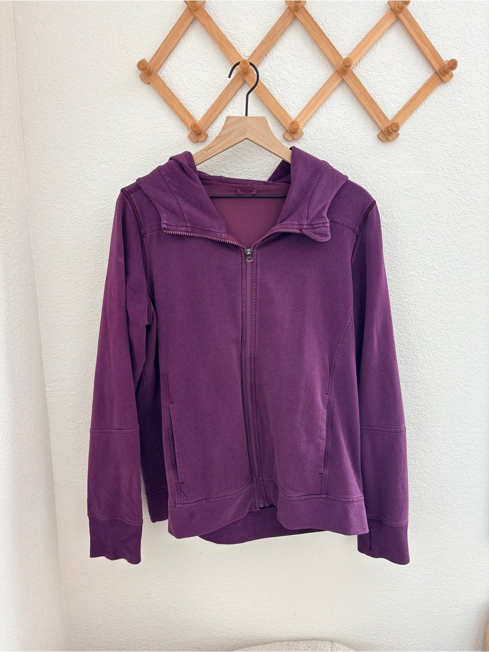 Lululemon Belle Hoodie in Heathered Red Grape Zip Up Jacket (12)