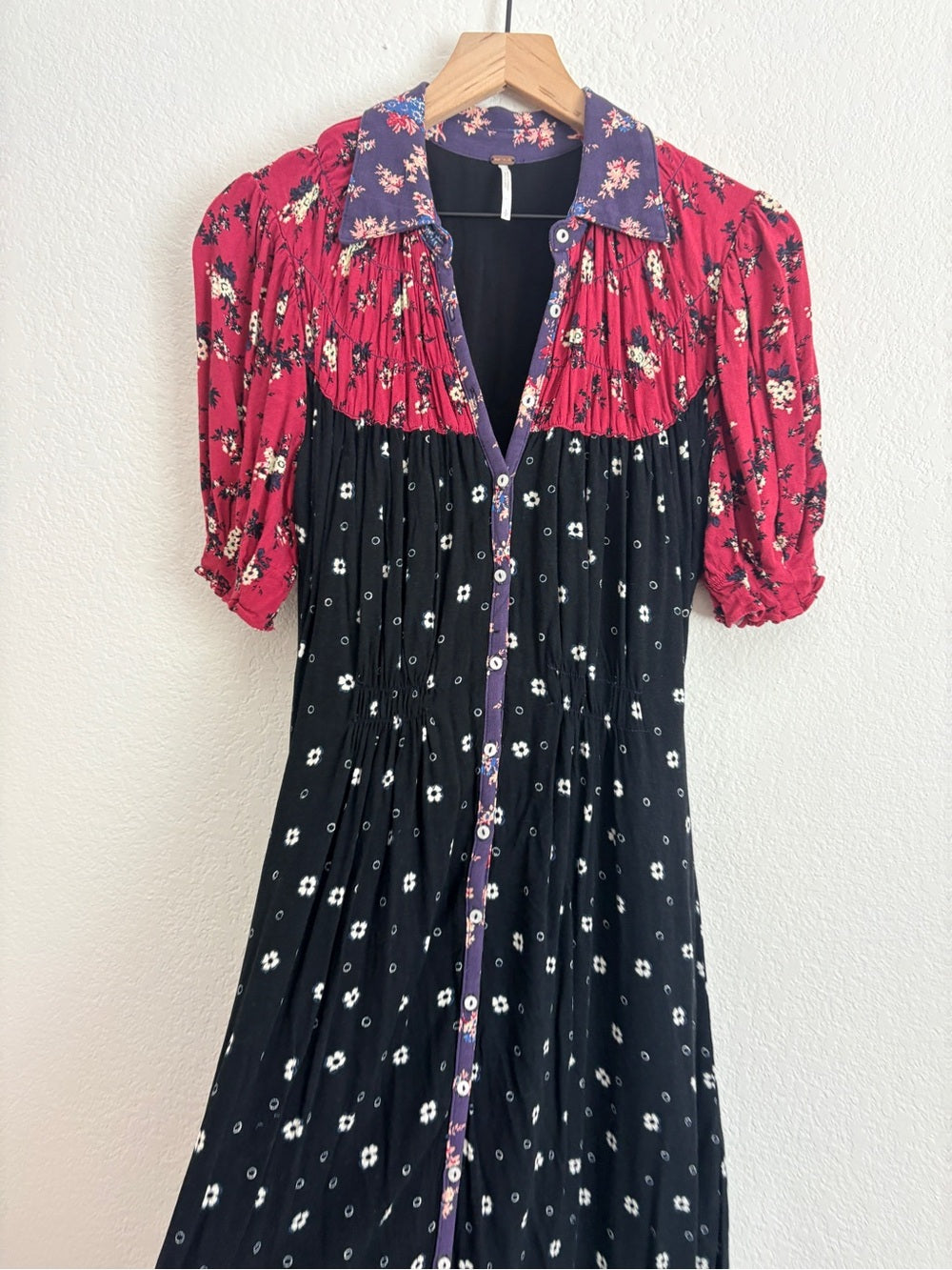 Free People Nora Button Up Midi Dress (S)