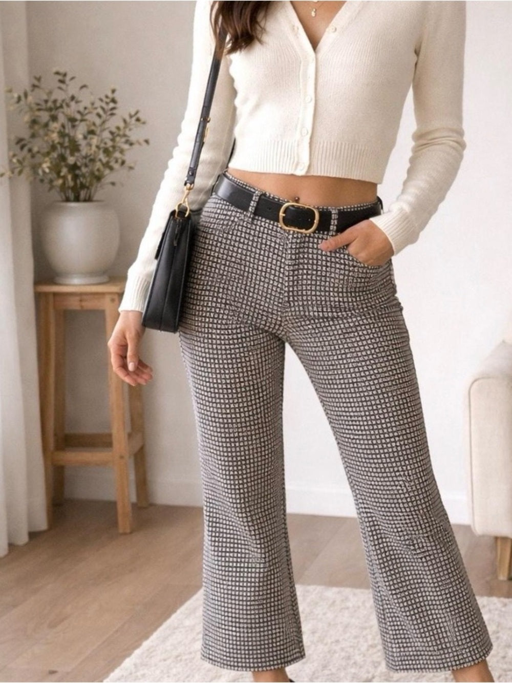 Rag & Bone Casey Flare Geo Print Cropped Pants (27)