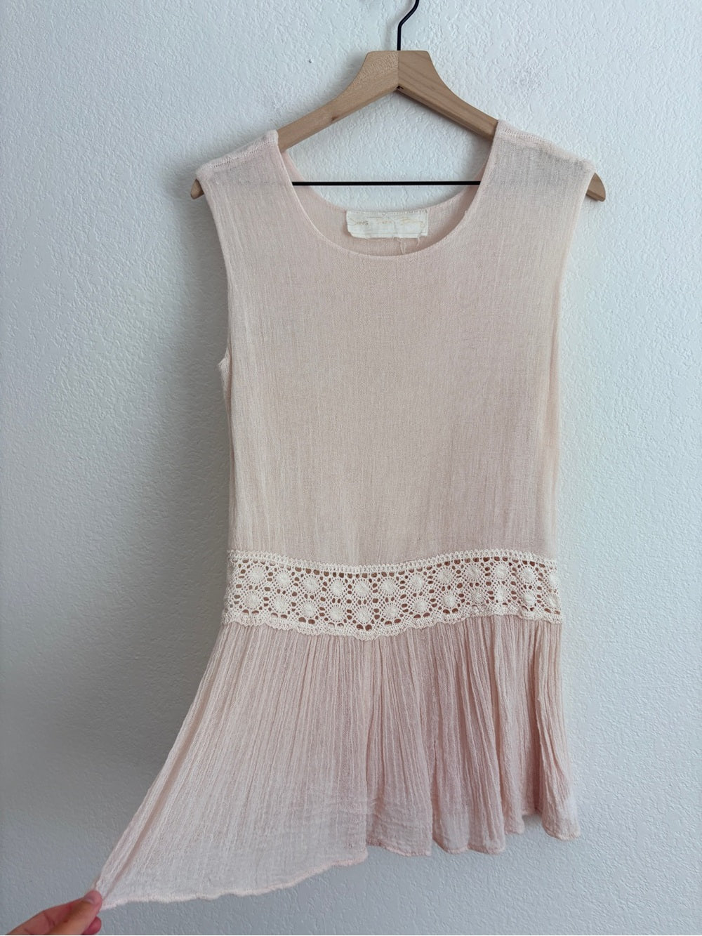 Jen’s Pirate Booty Gauzy Blush Pink Top (S)