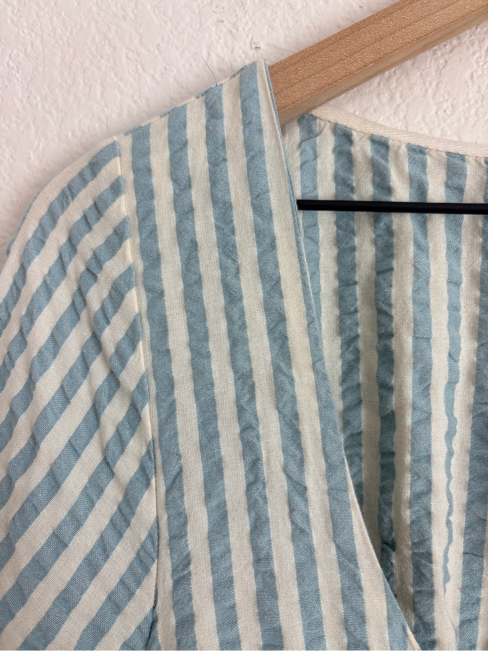 NWT Free People Gingham Willow Button Romper Coastal in Lighthouse Combo Blue (M)