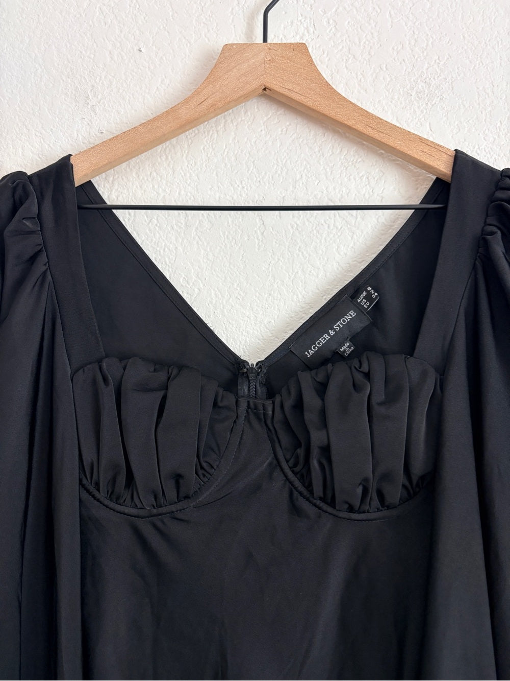 Jagger & Stone The Liv Black Puff Sleeve Mini Dress (2)