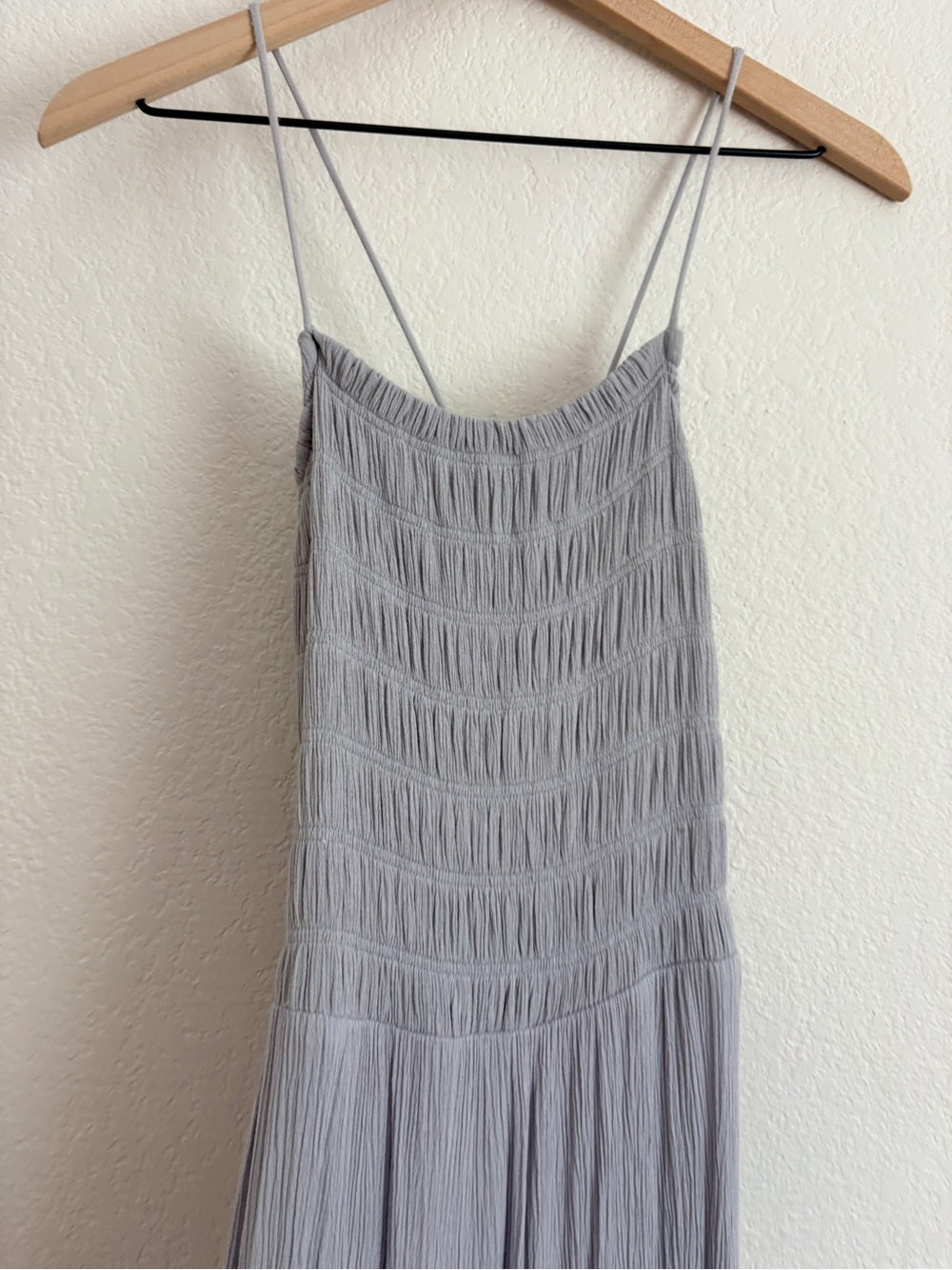 Z Supply Lavender Ash Smocked Maxi Dress (M)