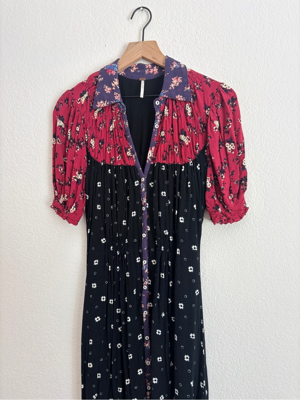 Free People Nora Button Up Midi Dress (S)