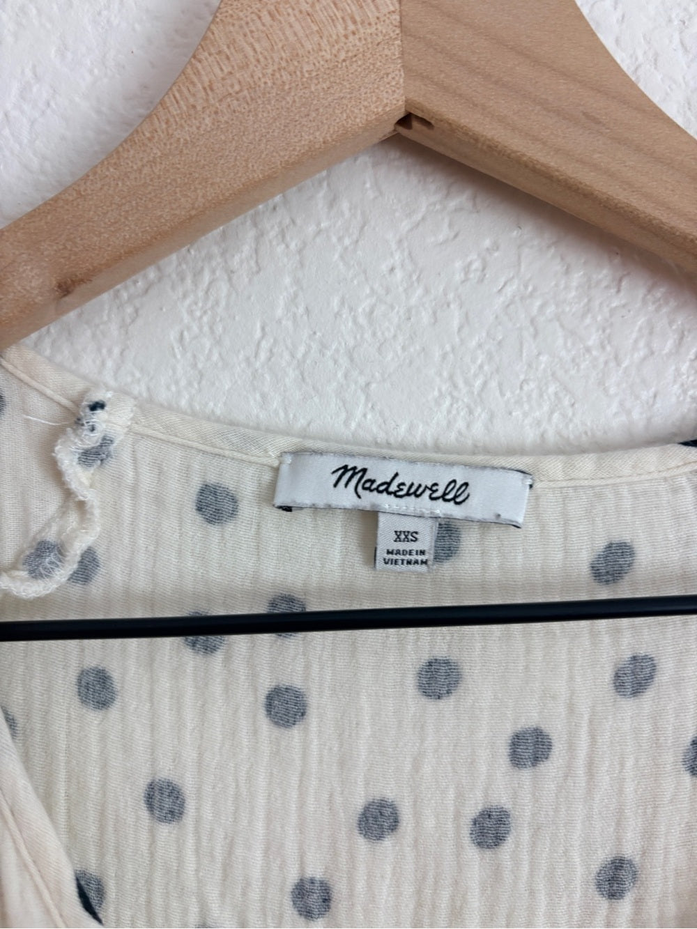 Madewell Lightspun Ruffle-Sleeve Babydoll Dress in Polka Dot Toss (XXS)