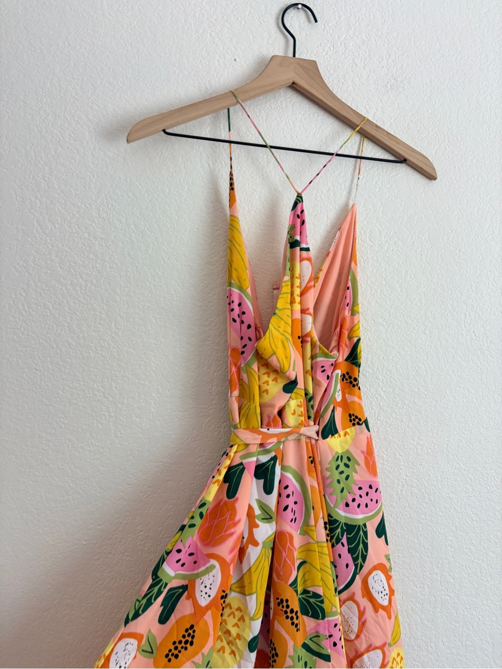 Hutch Fruit Print High Low Wrap Dress (M)