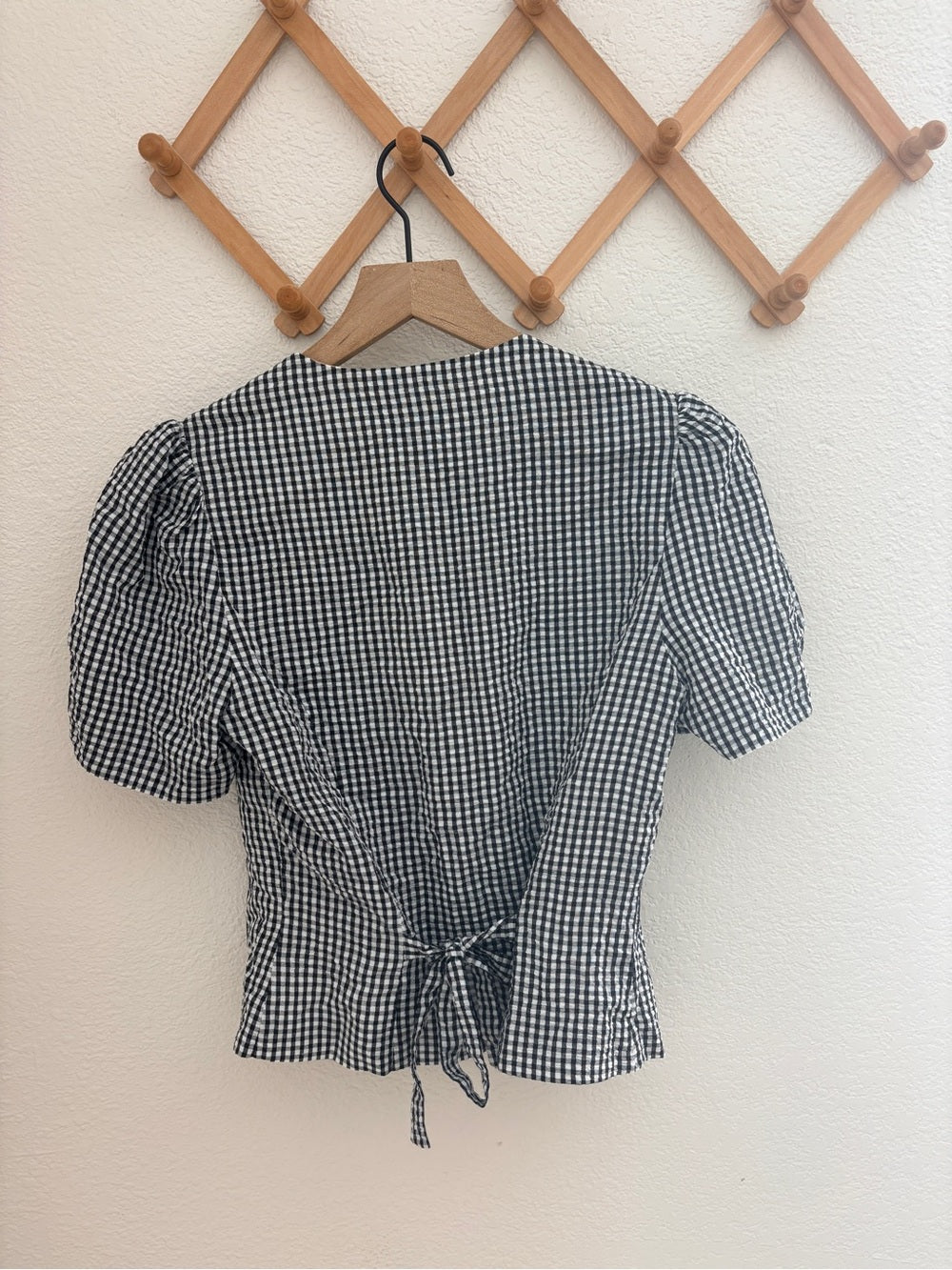 NWT Reformation Gingham Two Piece Set Black & White Check (6)