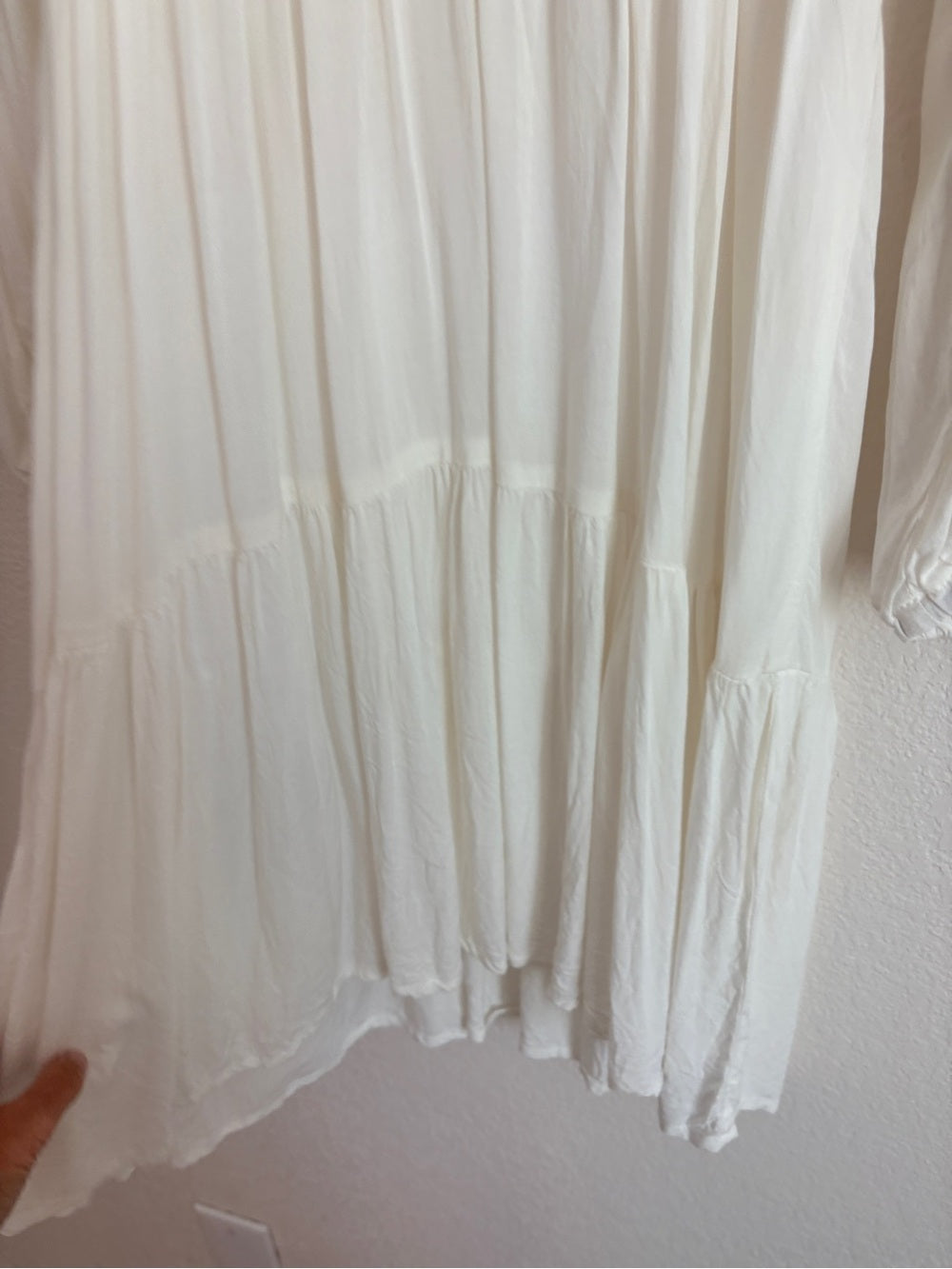 Jen's Pirate Booty Cream Long-Sleeve Button Front Dress (S)