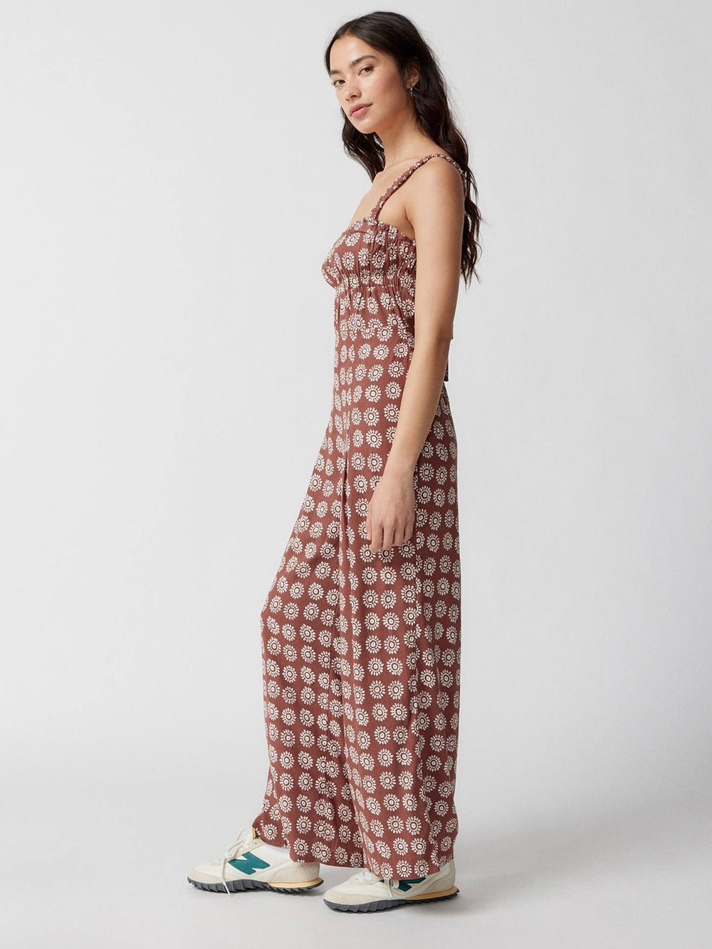 UO Boho Ecote Linen Strappy-Back Jumpsuit (S)
