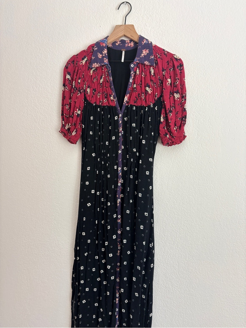 Free People Nora Button Up Midi Dress (S)