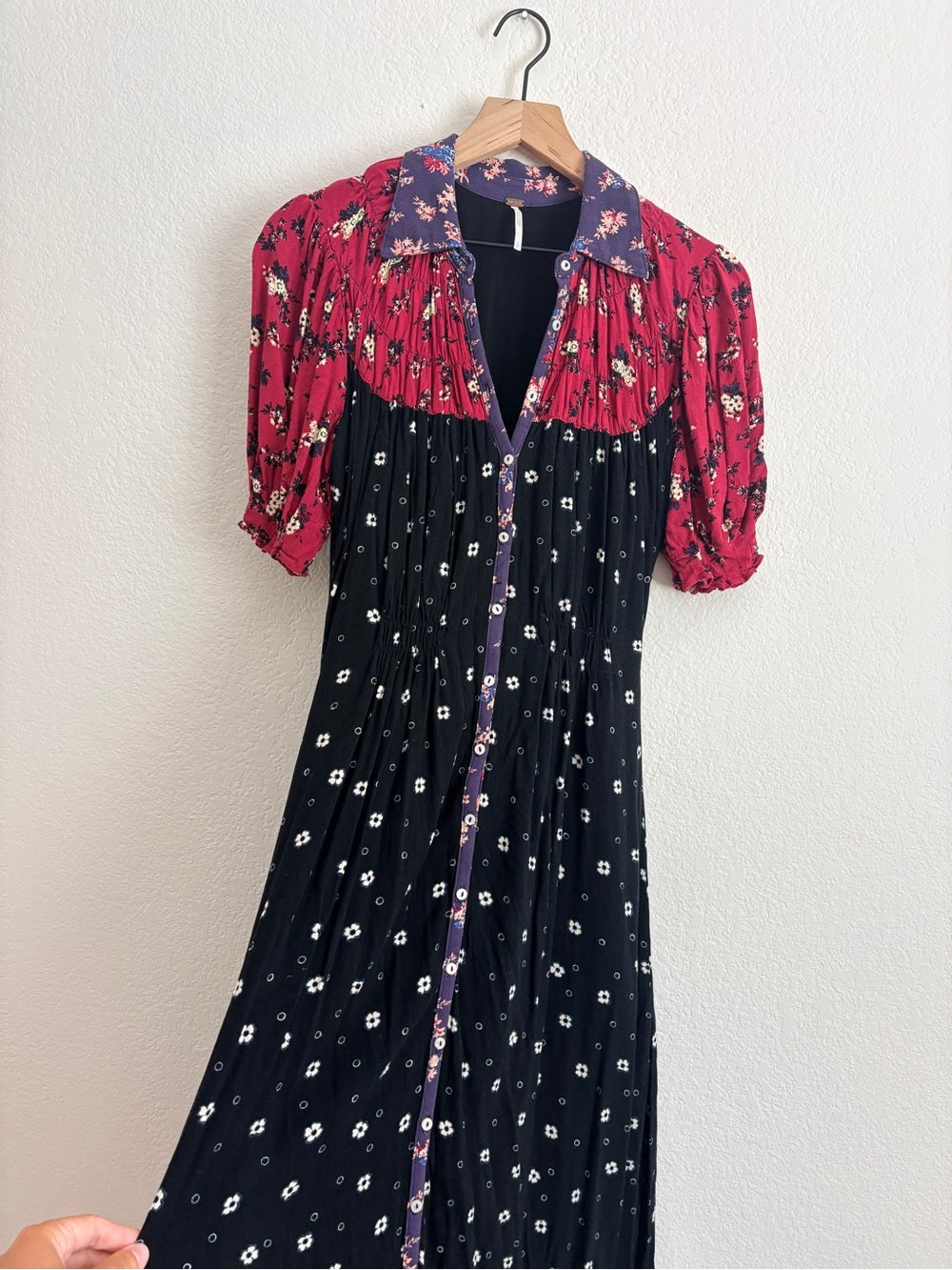Free People Nora Button Up Midi Dress (S)