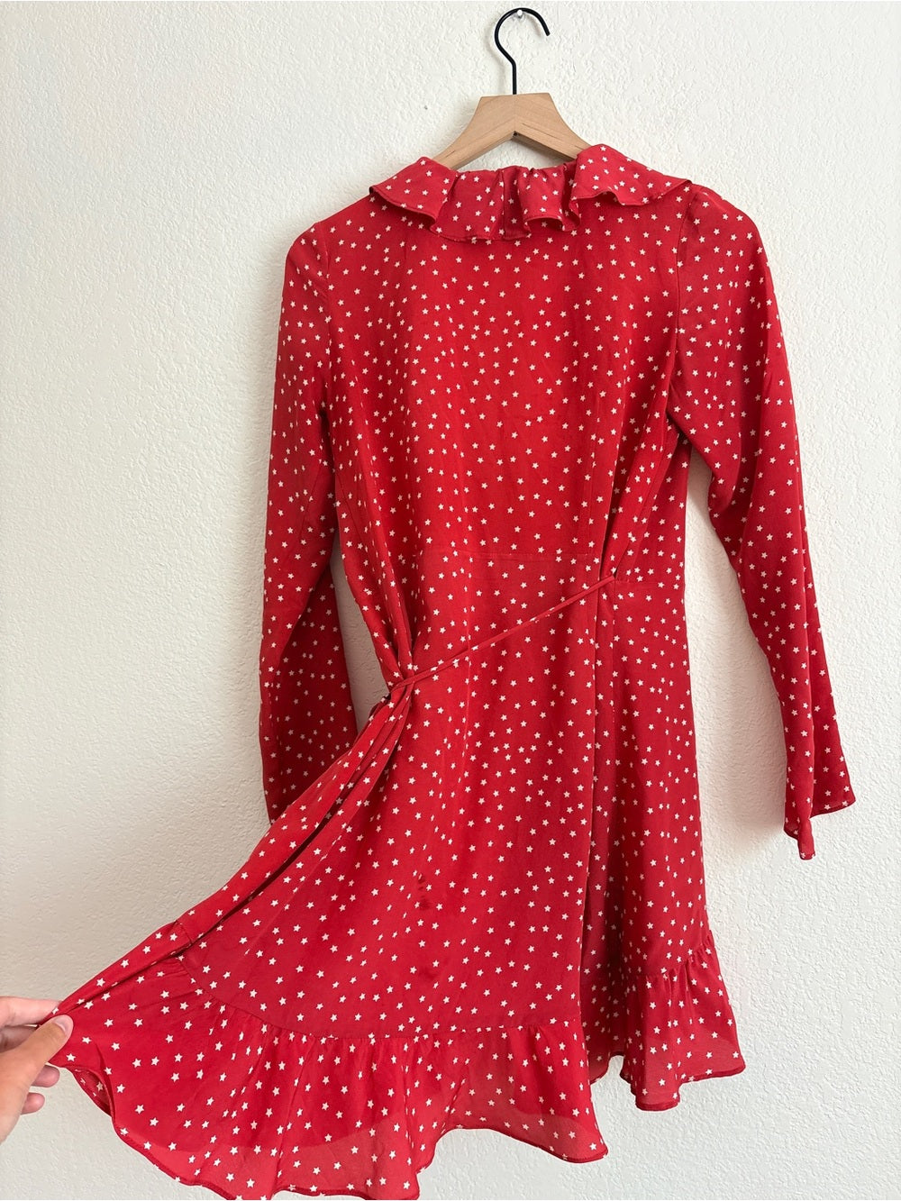 Realisation Par Silk Polka Dot Red Dress (S)