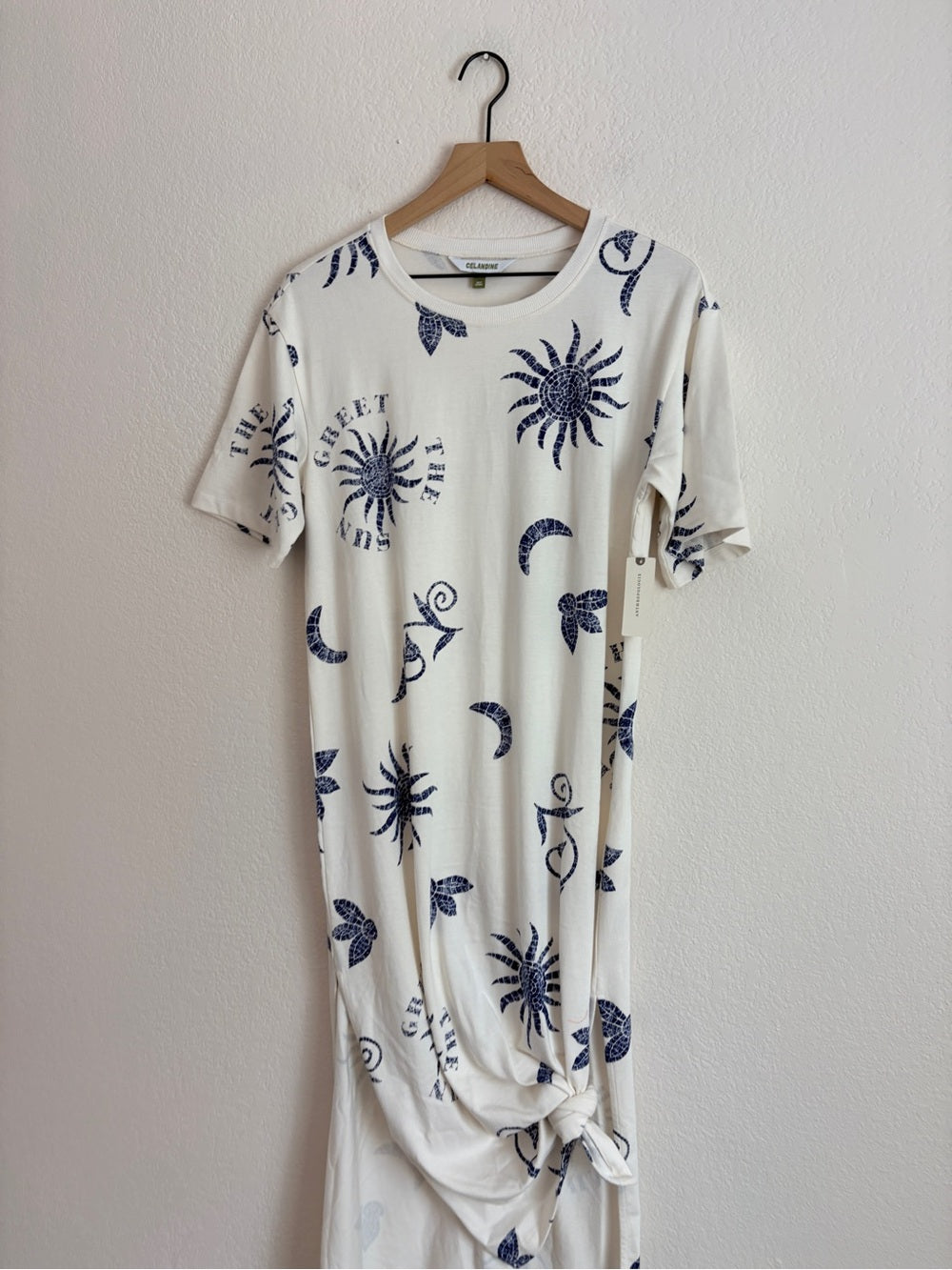 Celandine Graphic Maxi T-Shirt Dress (M)