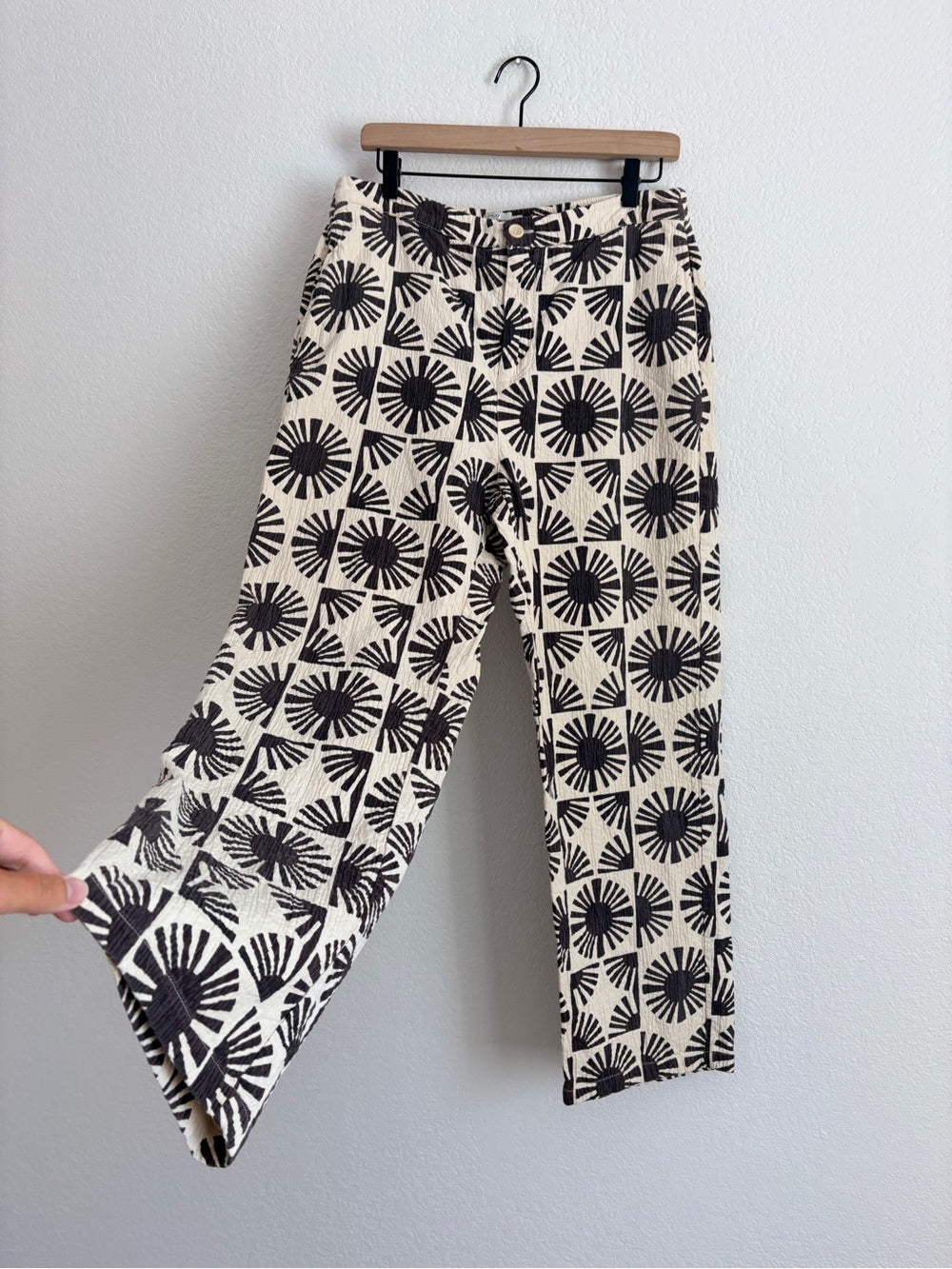 Thinking Mu Boho High Rise Wide Leg Pants (L)