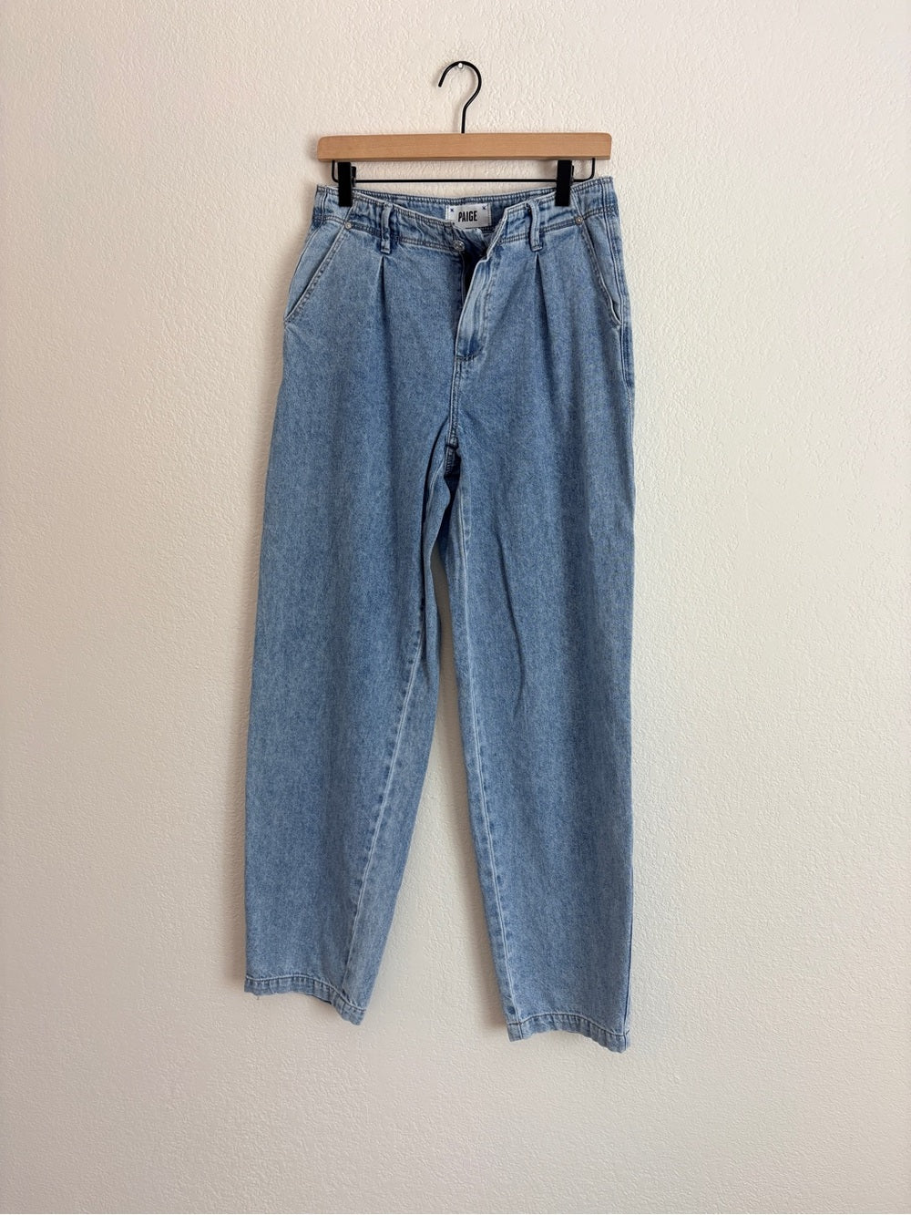 Paige Bella Pleated Trouser Jeans 100% Soft Cotton (26)