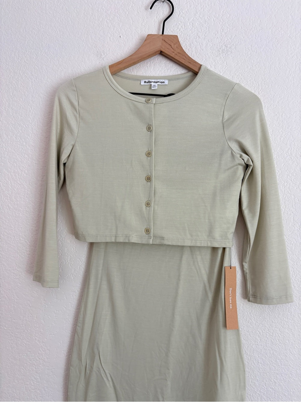 NWT Reformation Galactic Knit TwoPiece Strapless Tube Dress & Cardigan Set (XS)