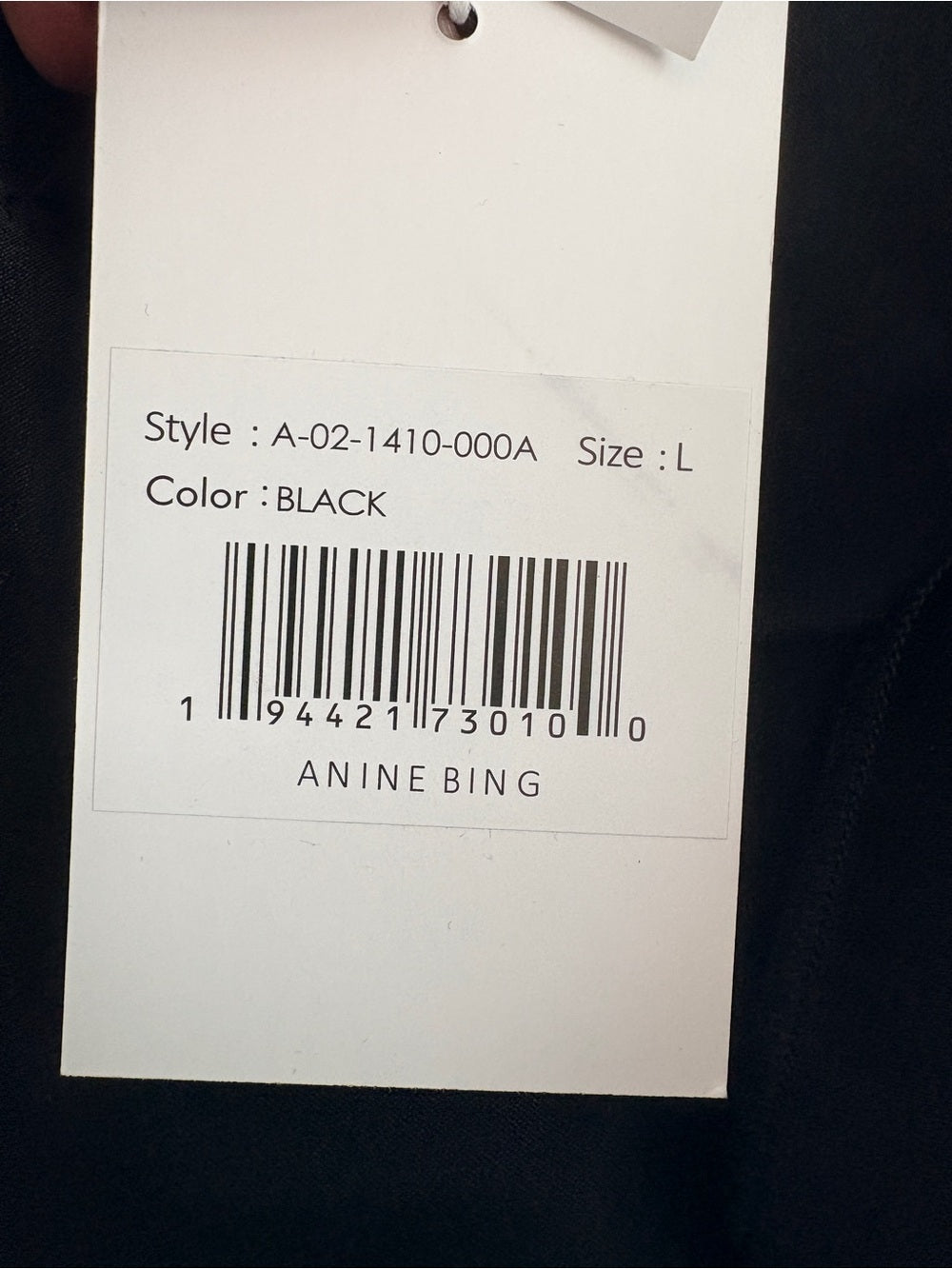 NWT Anine Bing Silk Black Megan Strapless Dress LBD Little Black Dress (L)