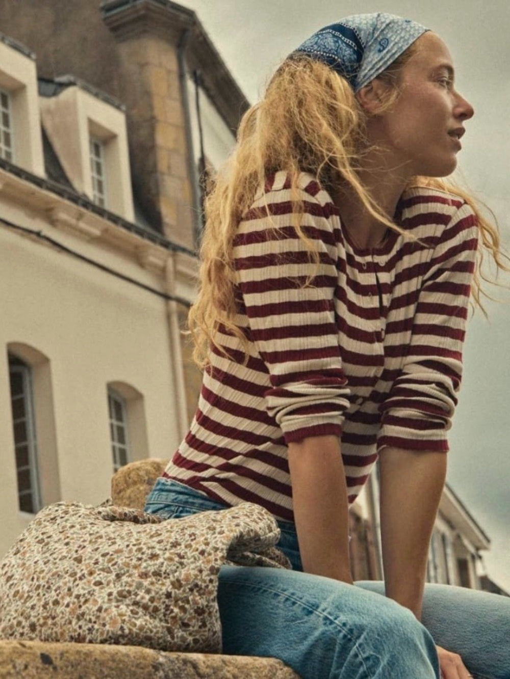 Doen Paola Striped Sweater Top