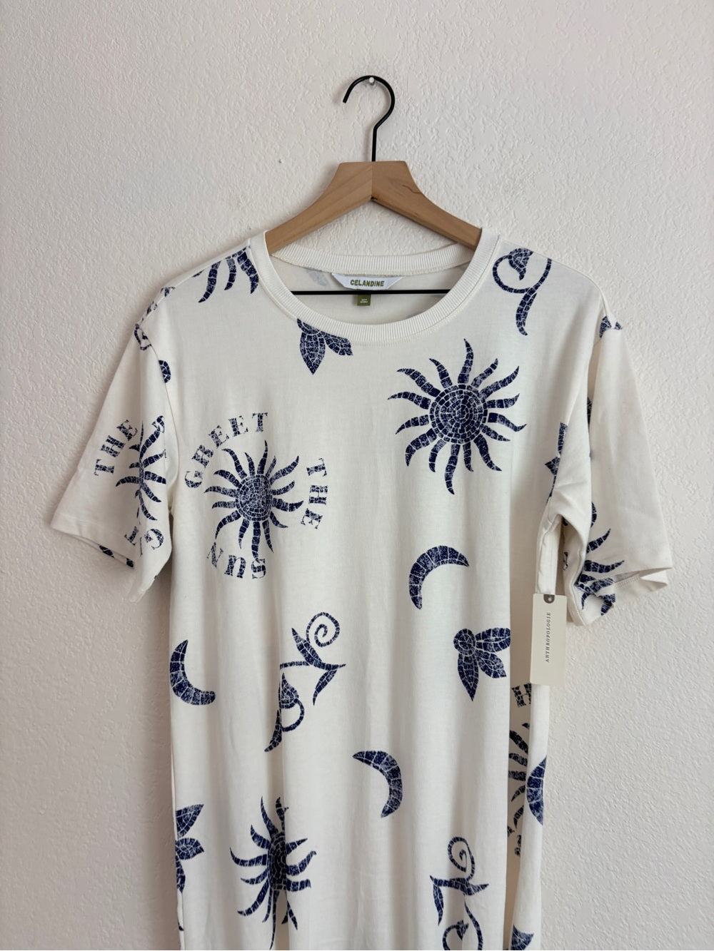 Celandine Graphic Maxi T-Shirt Dress (M)