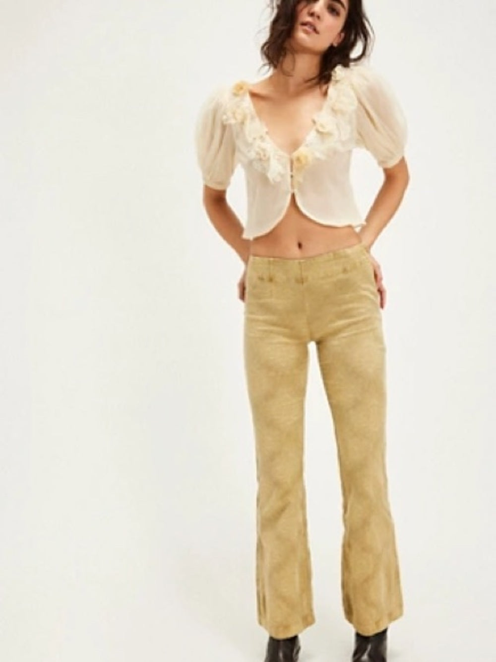 NWT Free People Sweet Saloon Y2K 90s Style Pants (8)