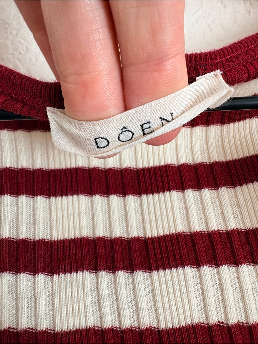 Doen Como Auburn San Simeon Stripe Henley Dress (S)