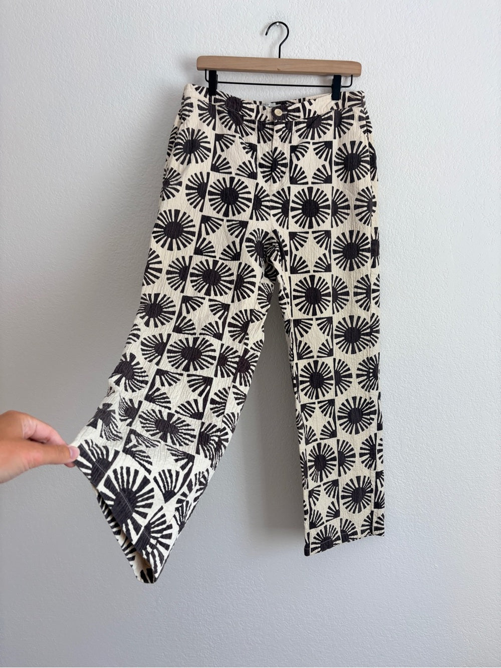 Thinking Mu Boho High Rise Wide Leg Pants (L)