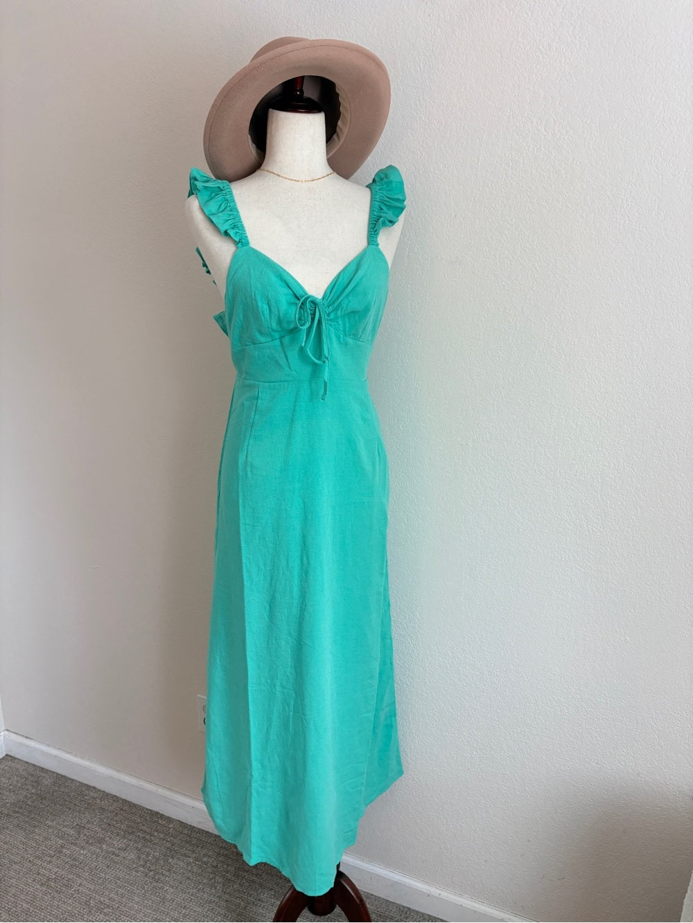 RIXO Cecile ruffled woven midi dress (10)