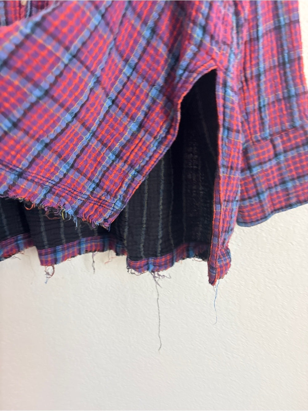 Free People Cardiff Purple Plaid Button-Up (S)