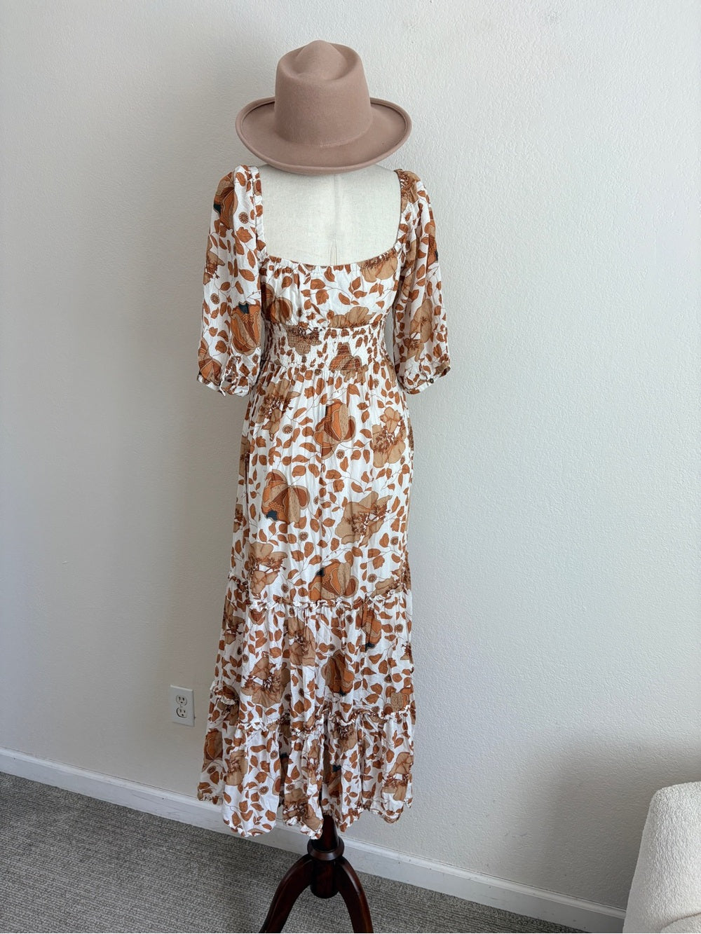 Anthropologie Tiered Floral Maxi Dress (S)