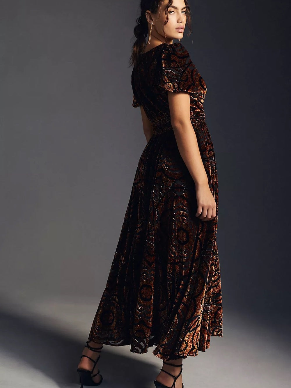 Anthropologie Catalina Burnout Velvet Dress (2)