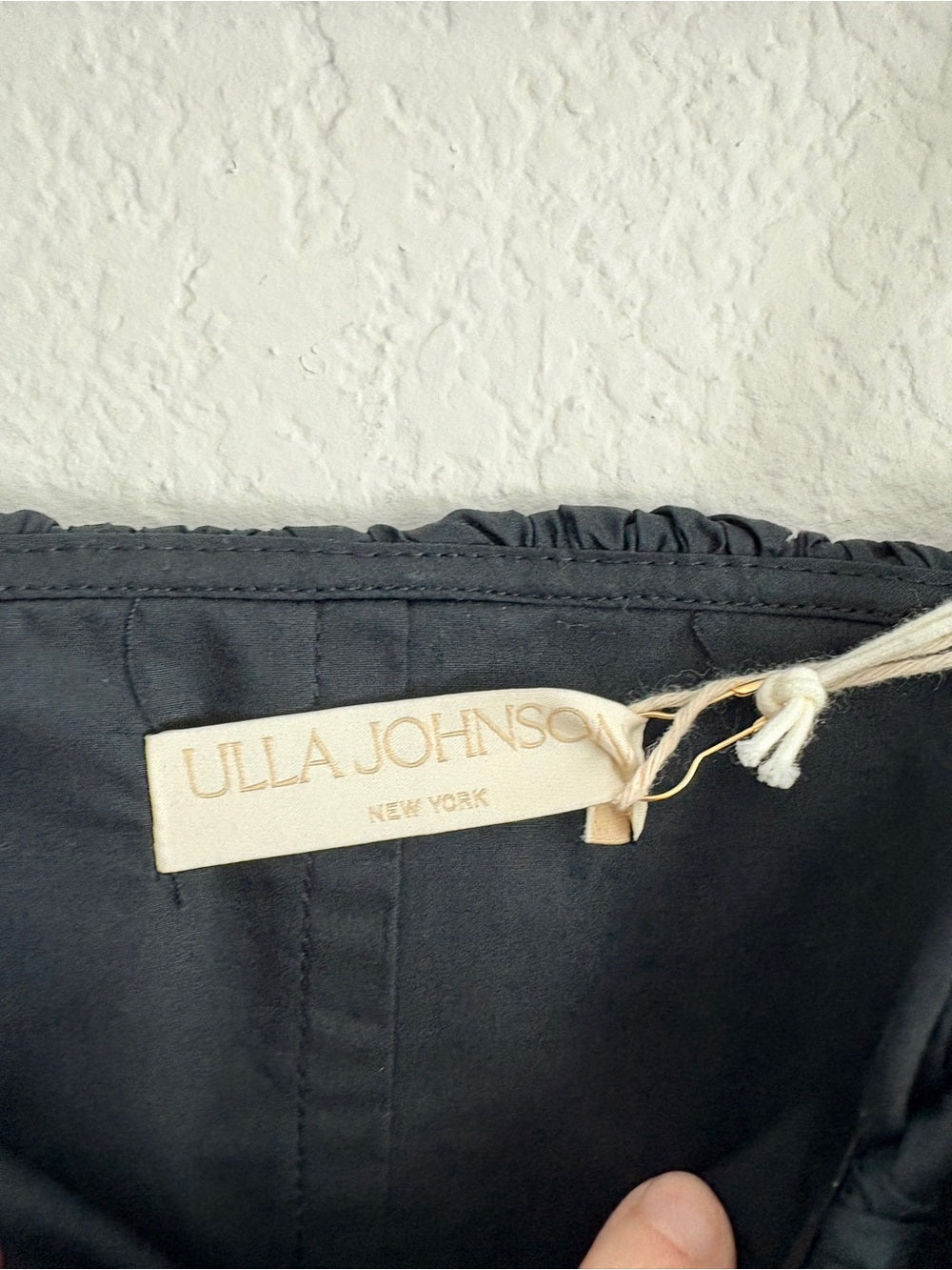 NWT ULLA JOHNSON Lila cold-shoulder gathered cotton-poplin mini dress (0)