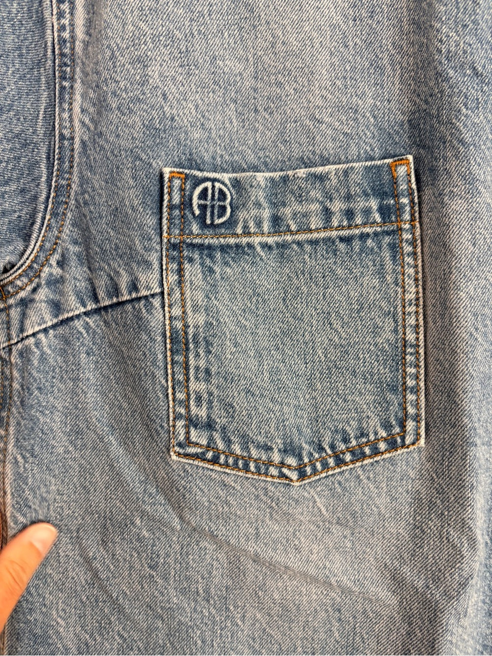 NWT Anine Bing Tulah Short-Sleeve Denim Dress (M)