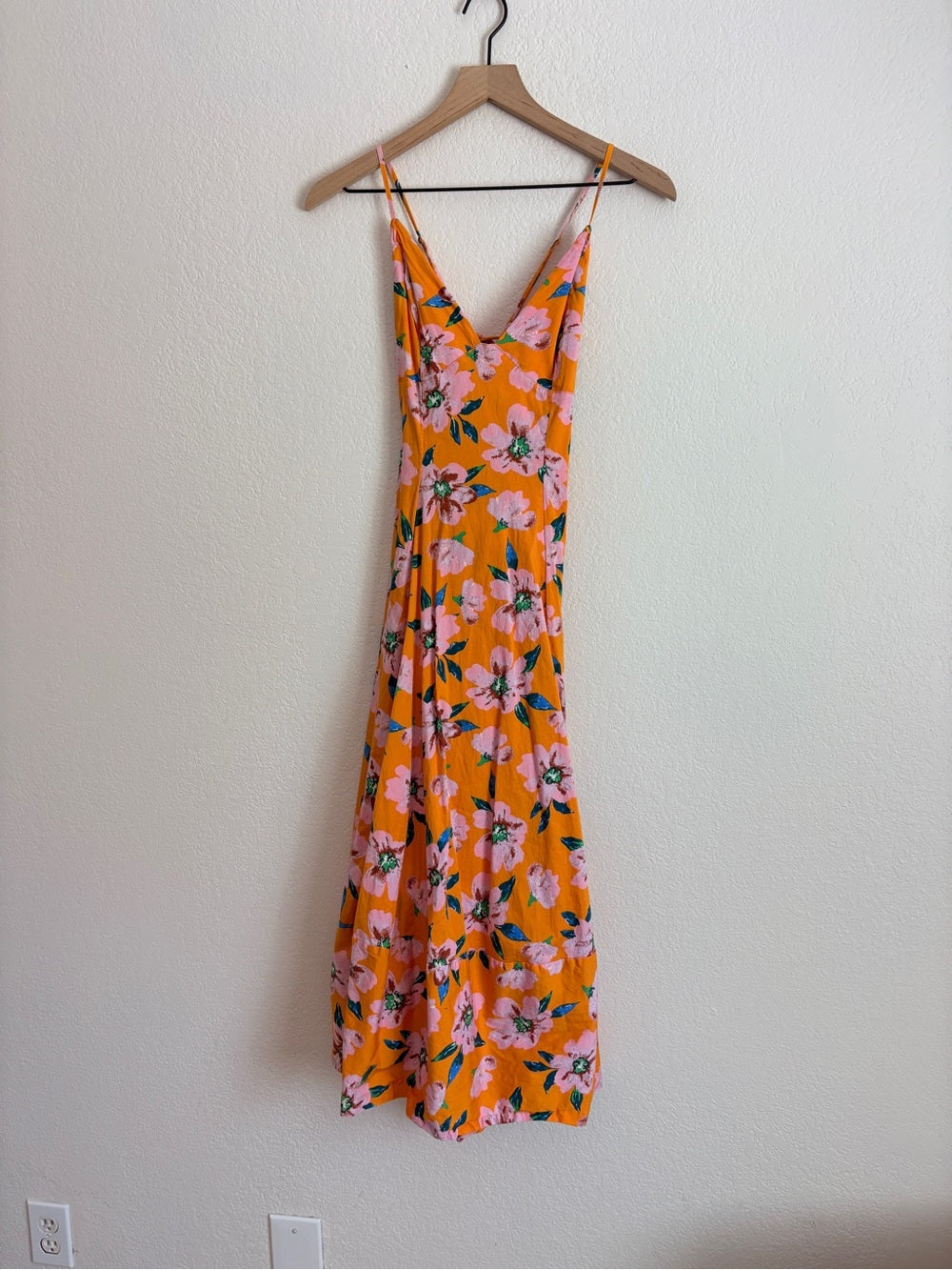 Free People Finer Things Printed Summer Floral Tie-Back Sundress (S)