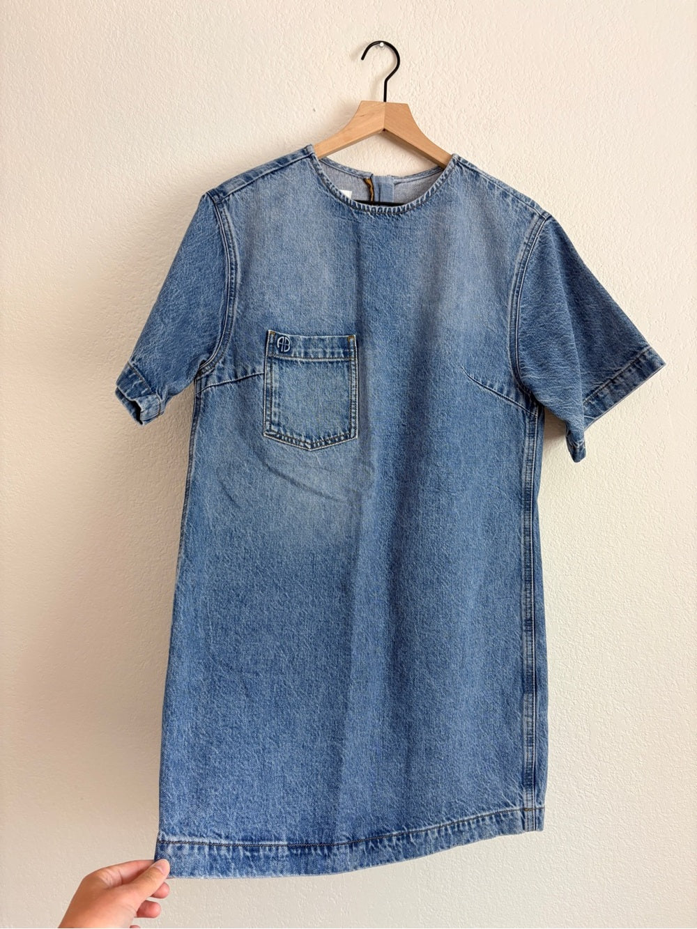 NWT Anine Bing Tulah Short-Sleeve Denim Dress (M)