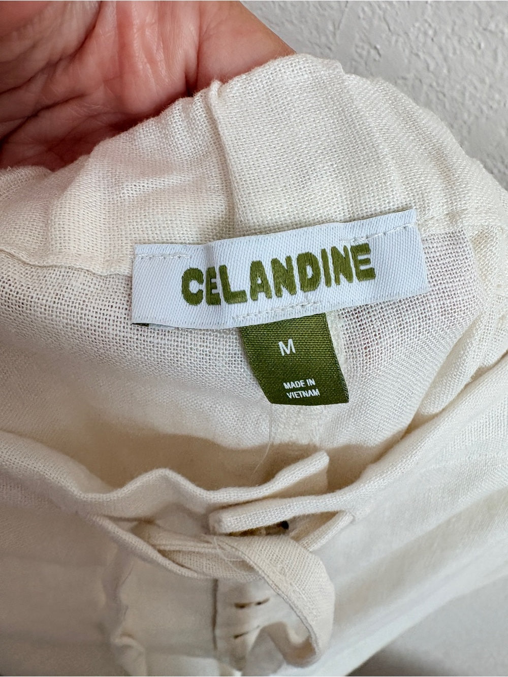 Celandine Linen Oversized Wide Leg Fisherman Pants (M)