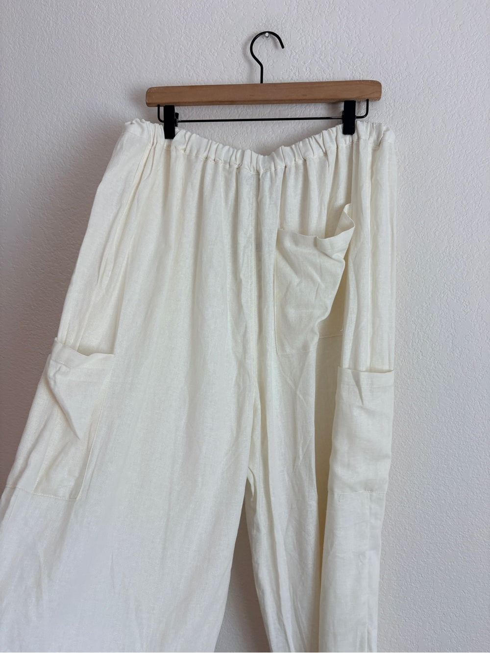 Celandine Linen Oversized Wide Leg Fisherman Pants (M)